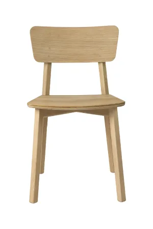 Varnished Oak Minimalist Dining Chair | Ethnicraft Casale