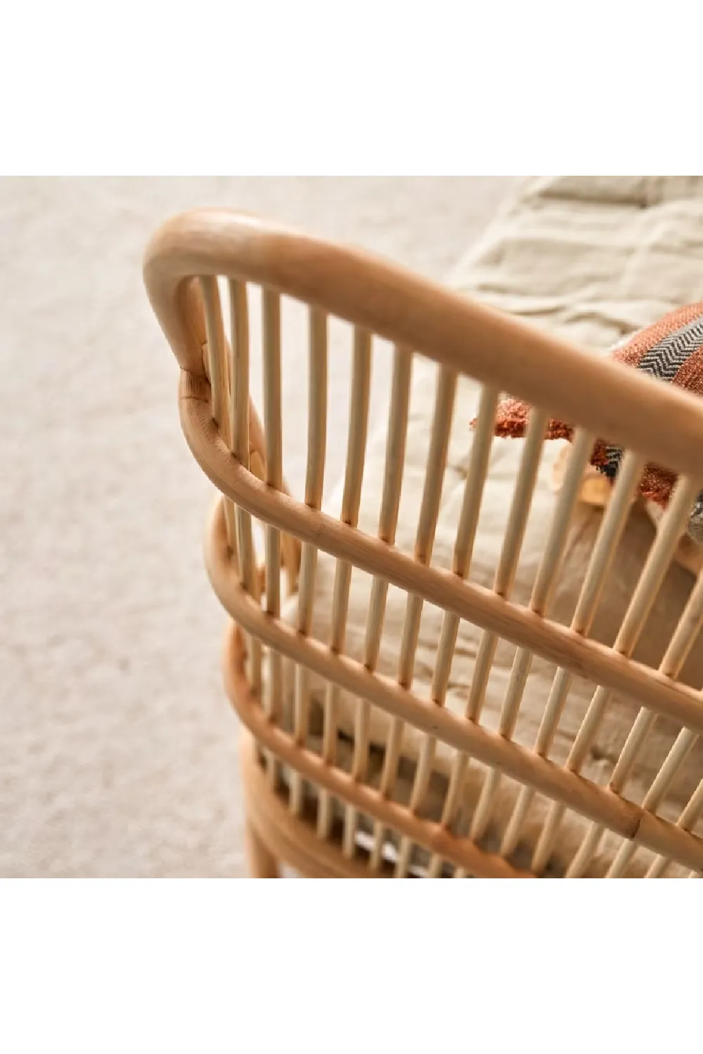 Varnished Rattan Bed | Tikamoon Simone