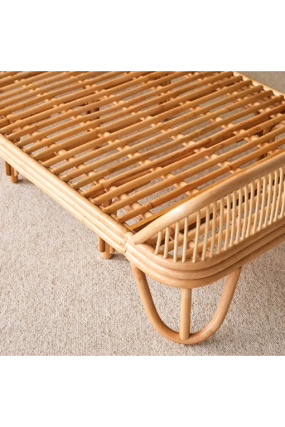 Varnished Rattan Bed | Tikamoon Simone