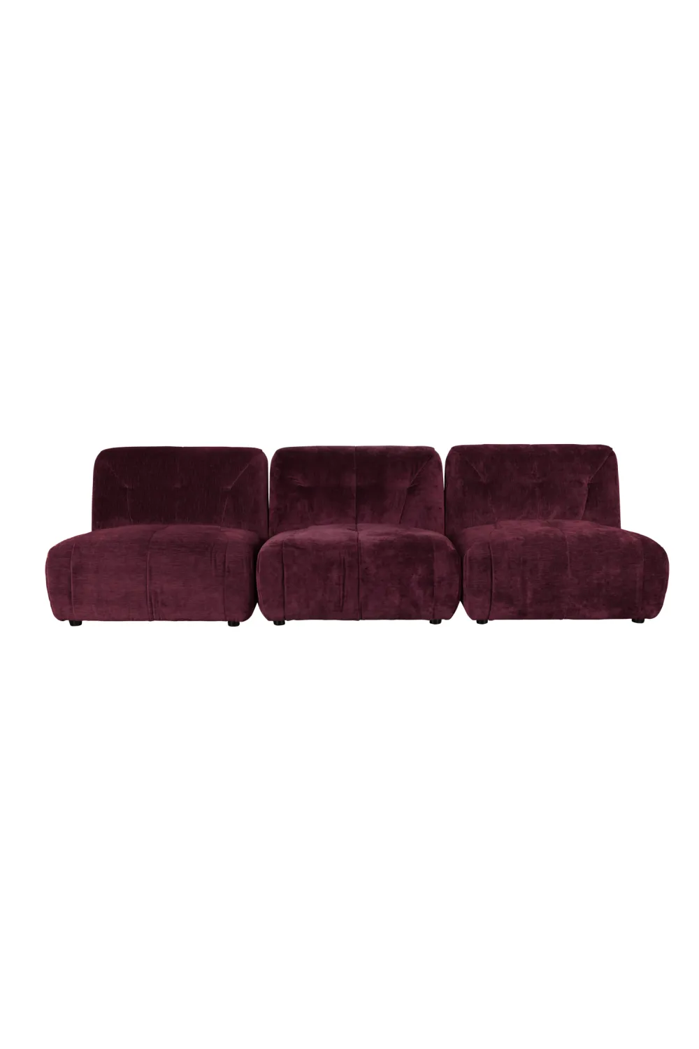 Velvet Plum 3-Seater Sofa | Dutchbone Giada