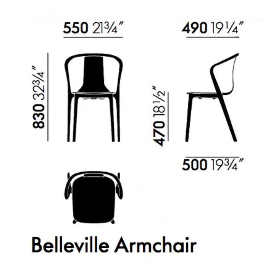 Vitra Belleville Armchair Polyamide Black