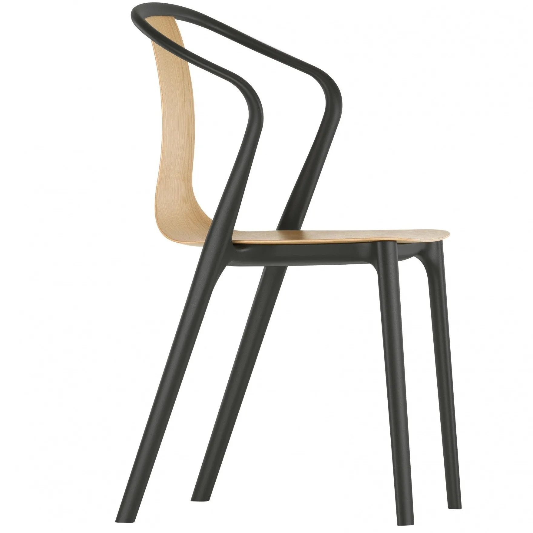 Vitra Belleville Armchair Wood Natural Oak