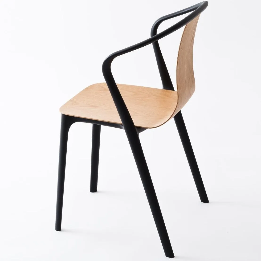 Vitra Belleville Armchair Wood Natural Oak