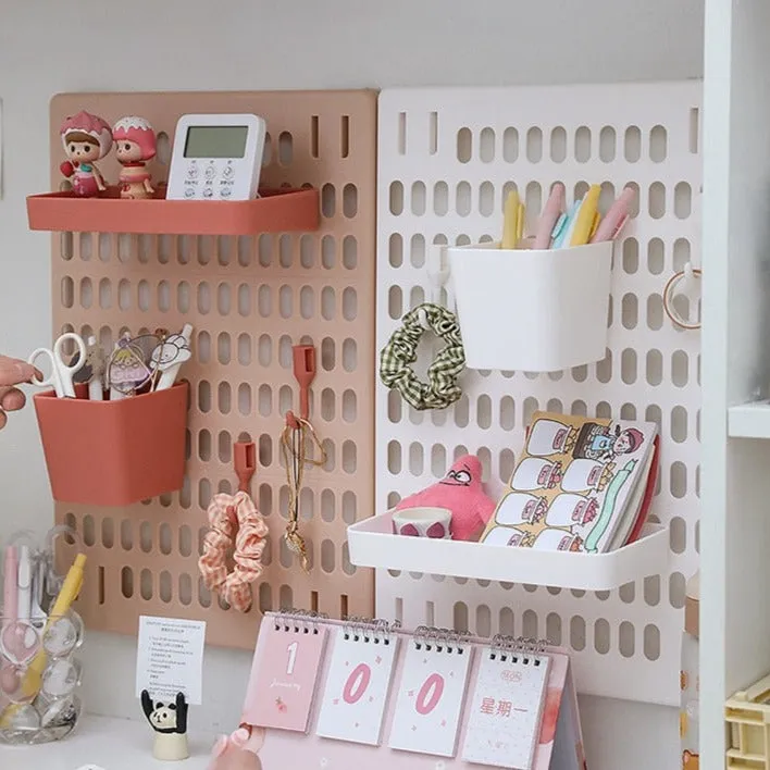 Wall Storage PegBoard Hanging Basket Storage Shelves