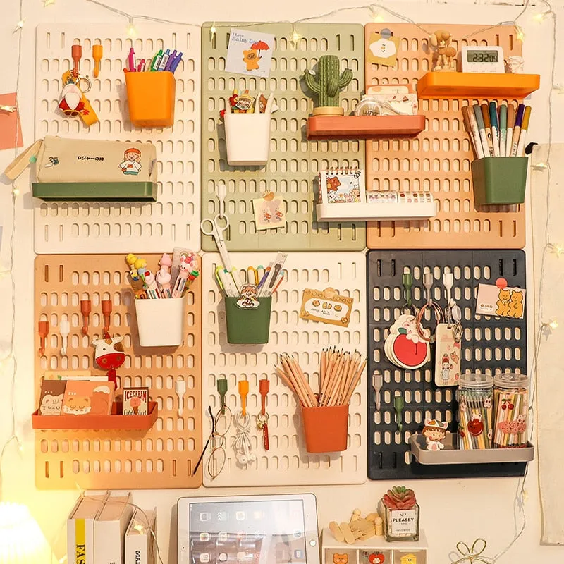 Wall Storage PegBoard Hanging Basket Storage Shelves