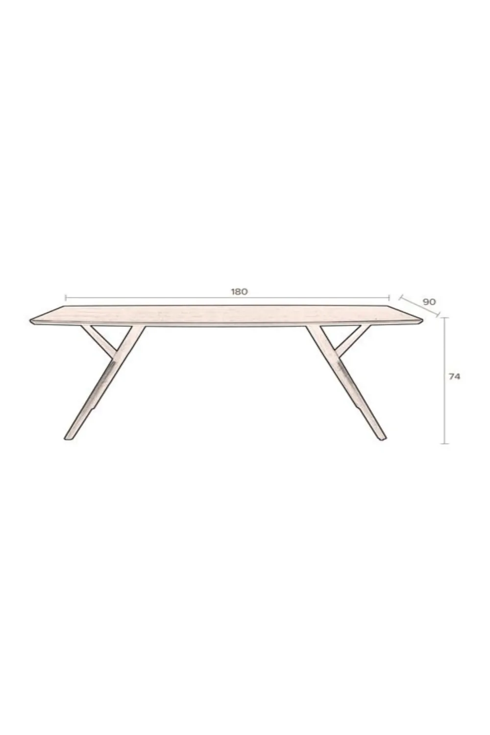 Walnut Dining Table | Dutchbone Malaya