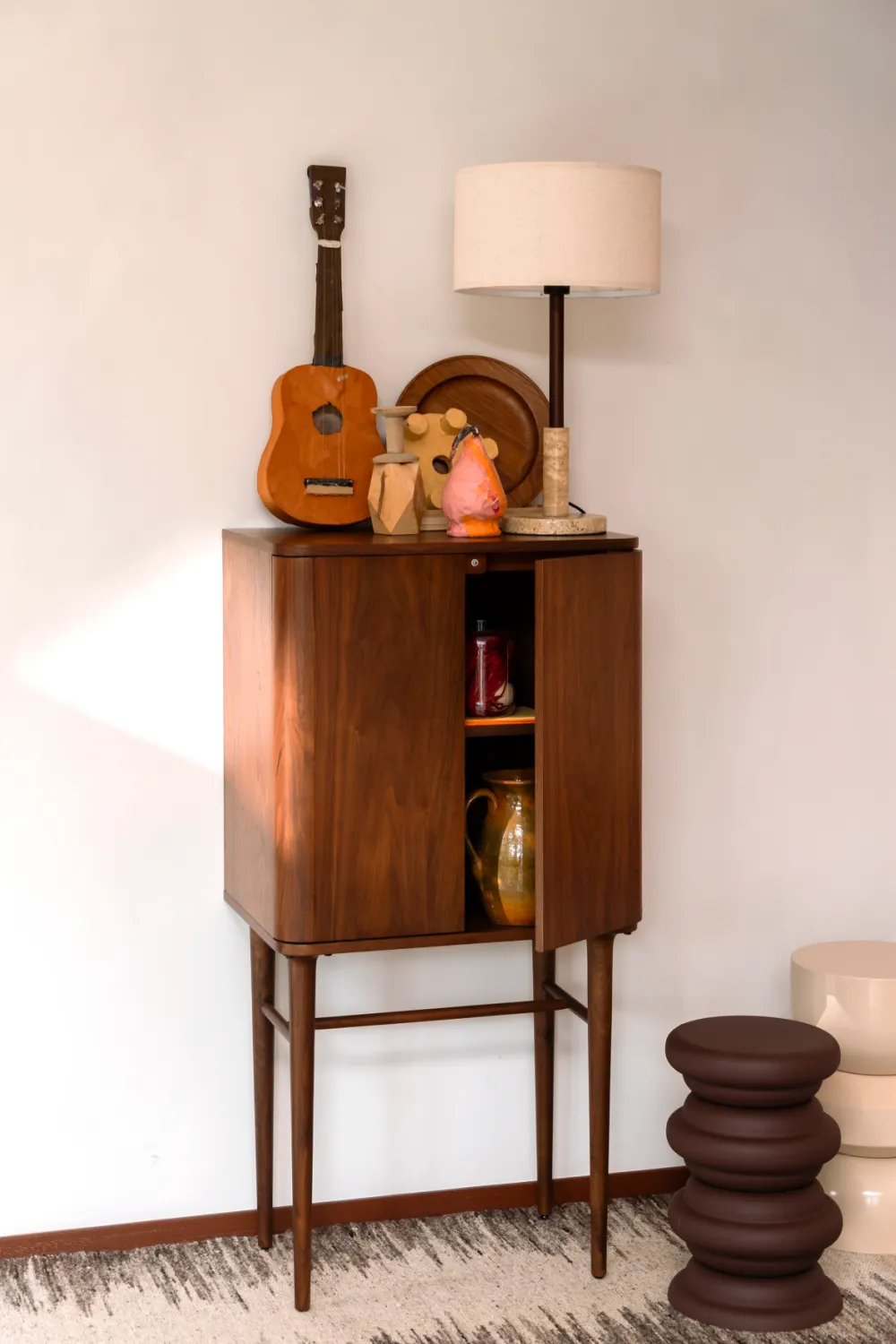 Walnut Veneer Cabinet | Dutchbone Morrison