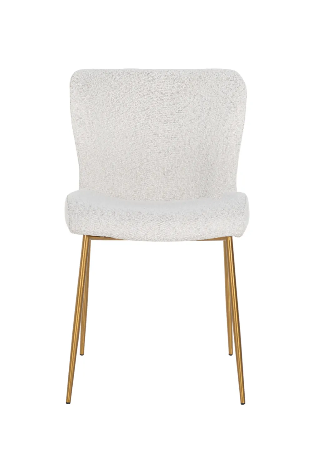 White Bouclé Contemporary Dining Chair | OROA Odessa