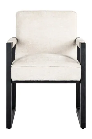 White Chenille Dining Chair | OROA Beck