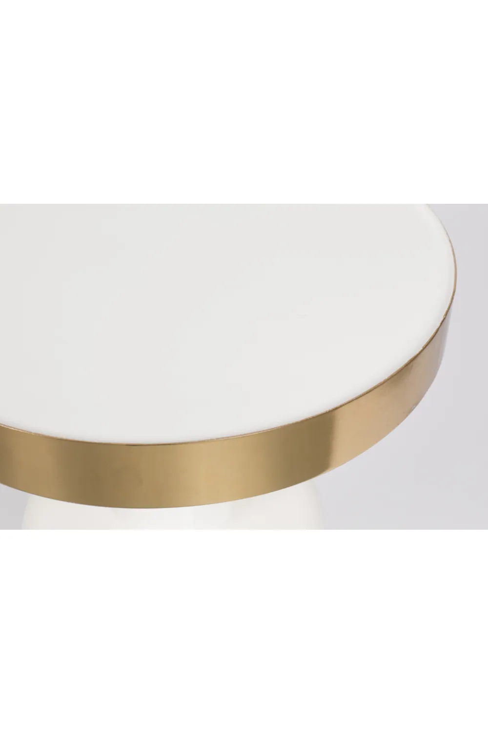 White Enamel Sculptural Side Table | Zuiver Glam