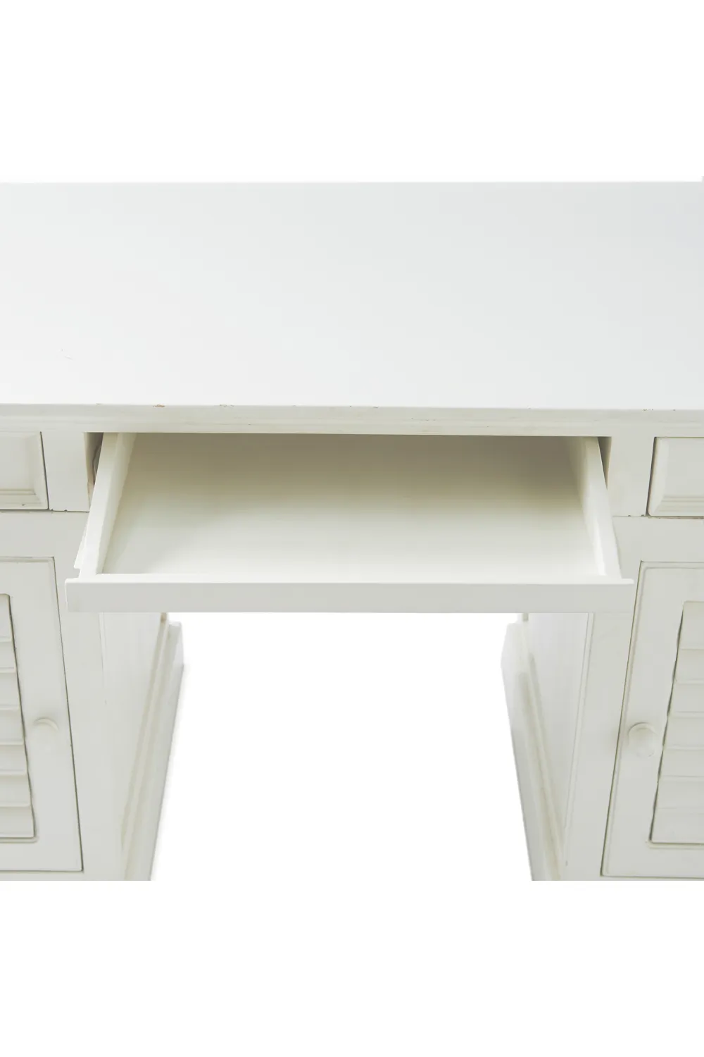 White Mahogany Mid-Century Desk | Rivièra Maison New Orleans