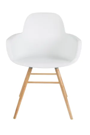 White Molded Dining Armchairs (2) | Zuiver Albert Kuip