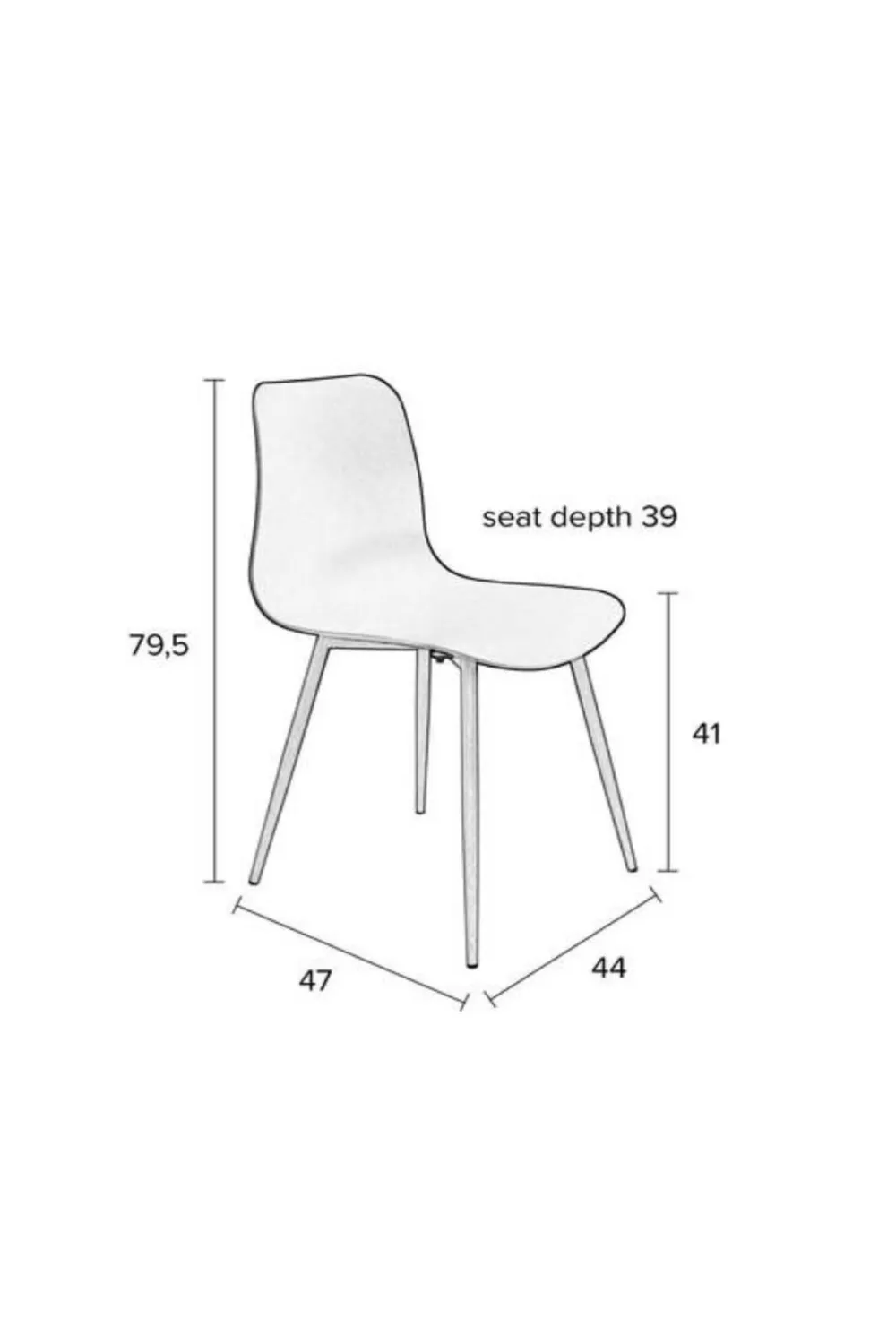 White Molded Dining Chairs (2) | DF Leon