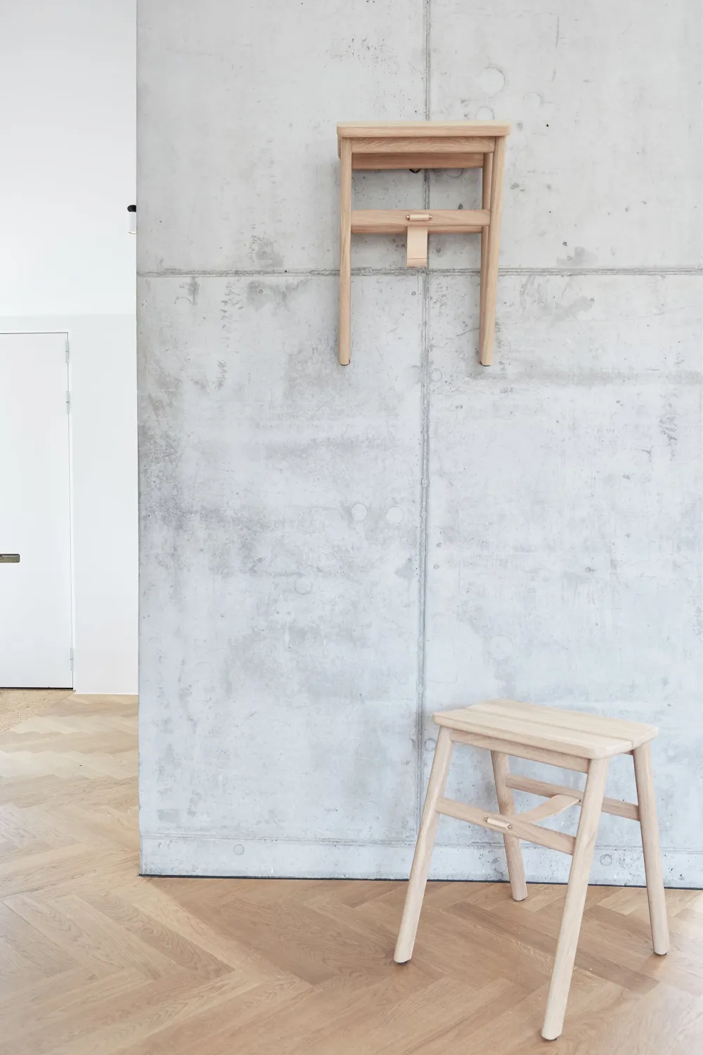 White Oak Foldable Stool | Form & Refine Angle