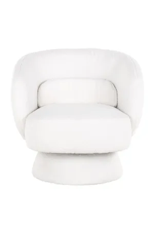 White Swivel Easy Chair | OROA Senna