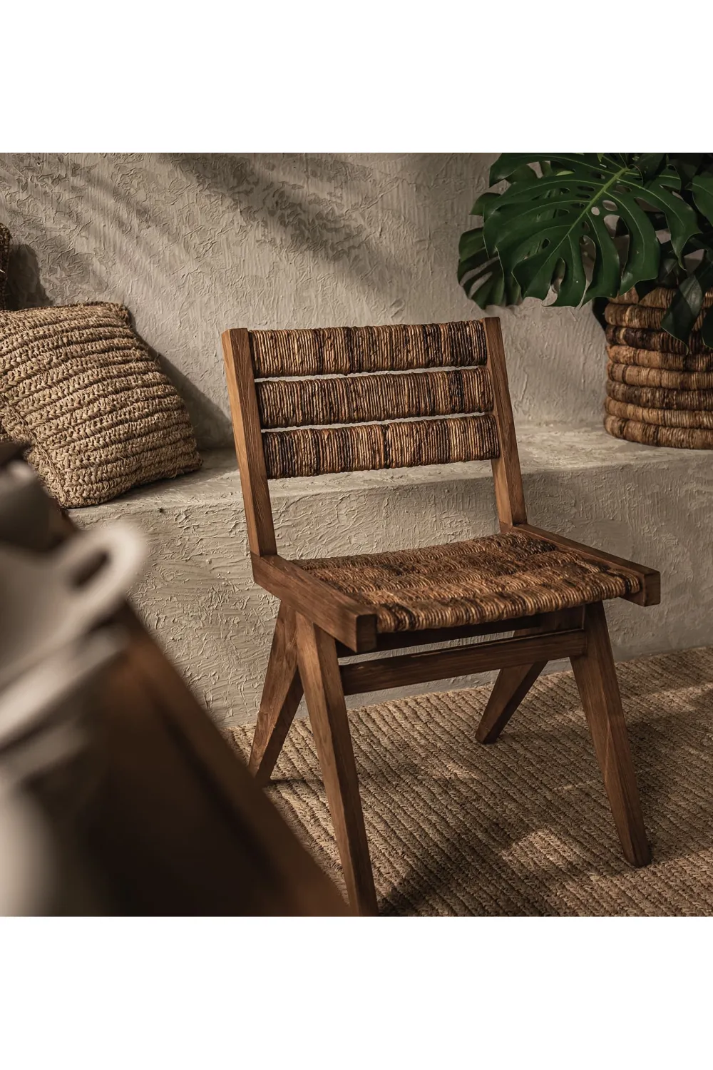 Wood Framed Abaca Dining Chair | dBodhi Brawny