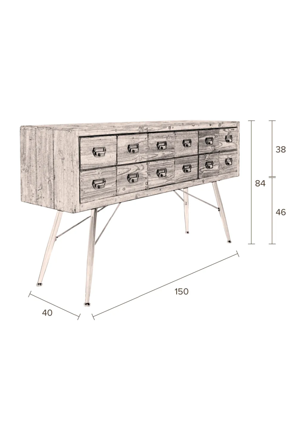 Wood Sideboard With Drawers | Dutchbone Six