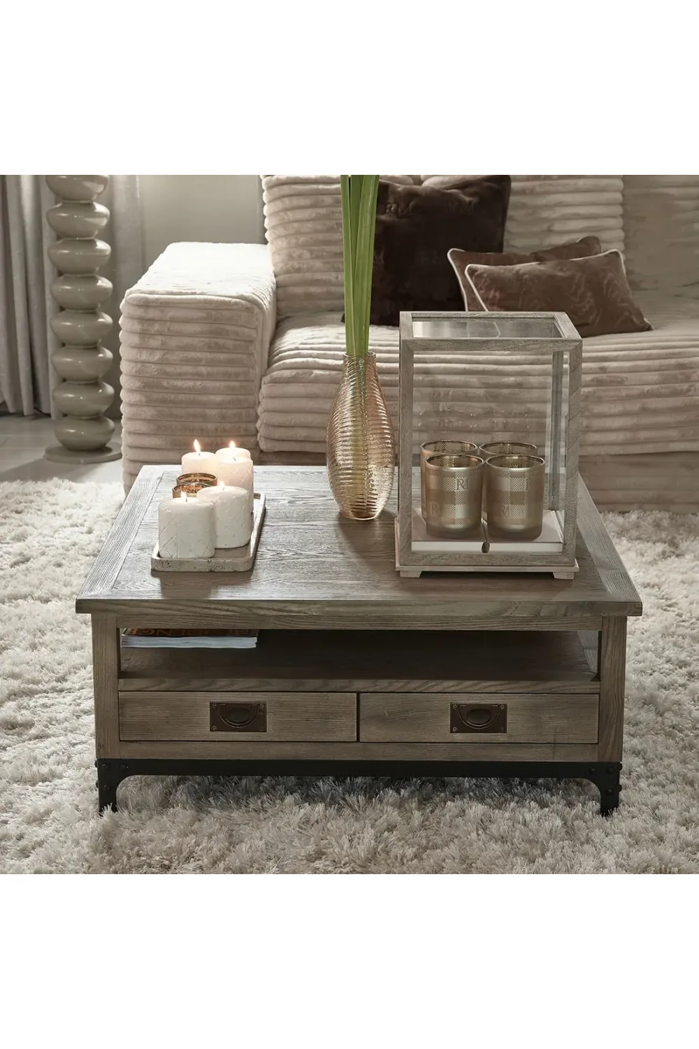 Wooden 4-Drawer Coffee Table | Rivièra Maison The Hoxton