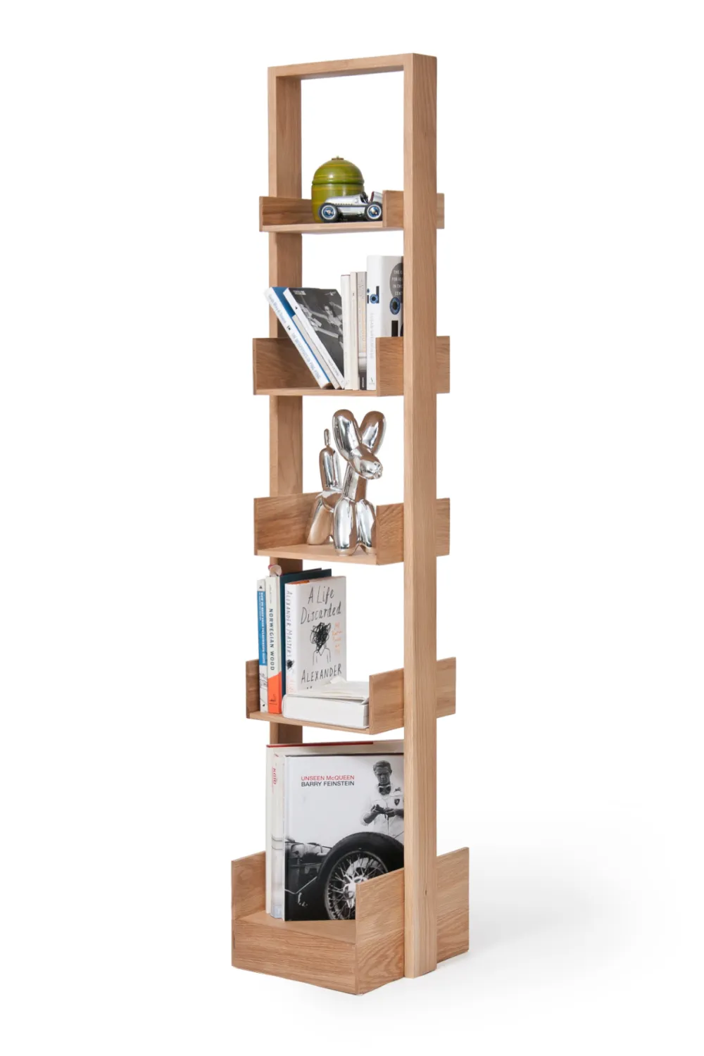 Wooden Five-Shelf Freestanding Bookcase | Wireworks Bookie