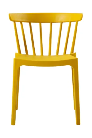 Yellow Acrylic Dining Chairs (2) | Woood Bliss